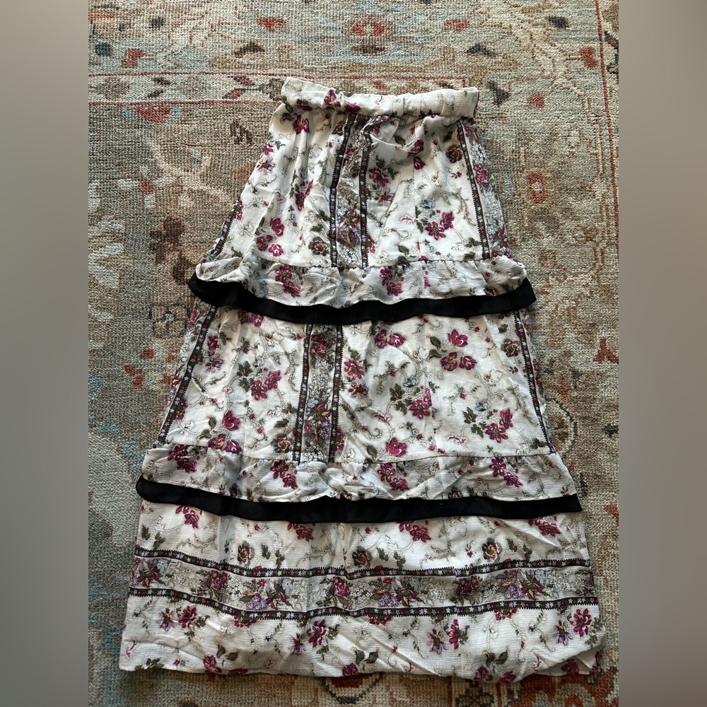 Club Monaco Floral Print Maxi Skirt